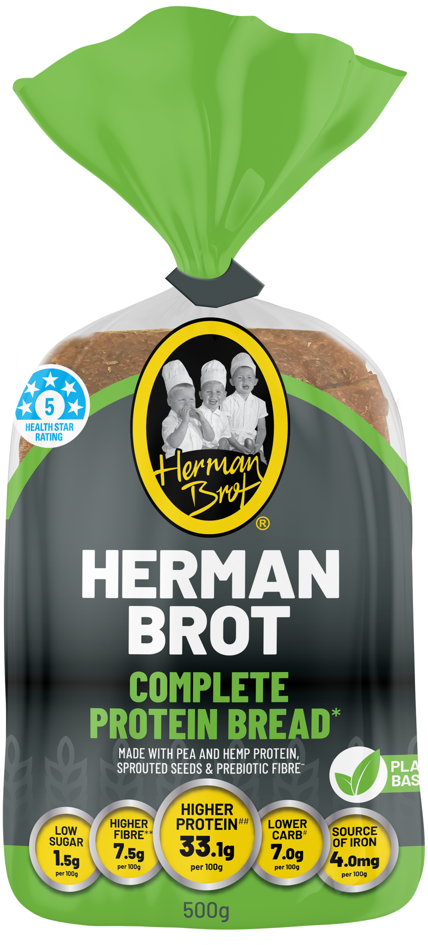 Herman Brot Low Carb High Protein Low GI Plant based (Vegan) Food