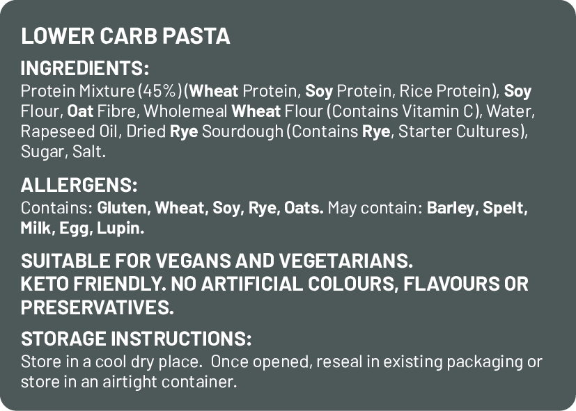 Lower Carb Pasta