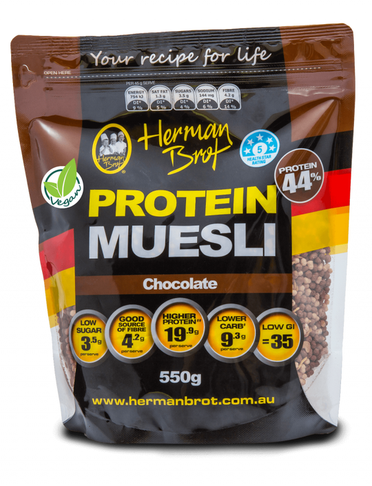 Protein Muesli Chocolate Delicious + Nutritious Herman Brot